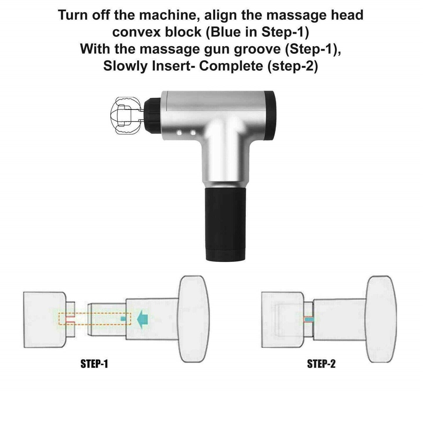 MASSAGE GUN DEEP PERCUSSION MASSAGER MUSCLE VIBRATION TISSUE RELAXING THERAPY UK - SMH345