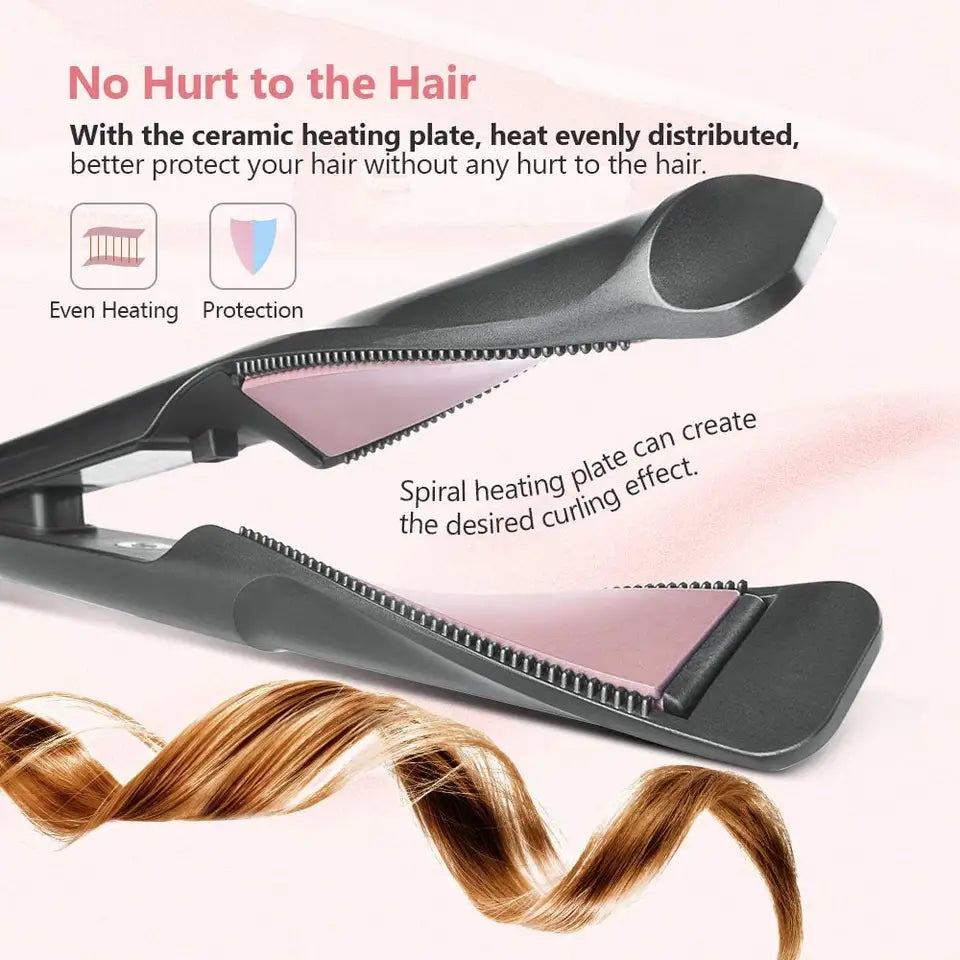 Hair Straightener And Curling Iron 2 in1 Ceramic Hair Curler - SMH345