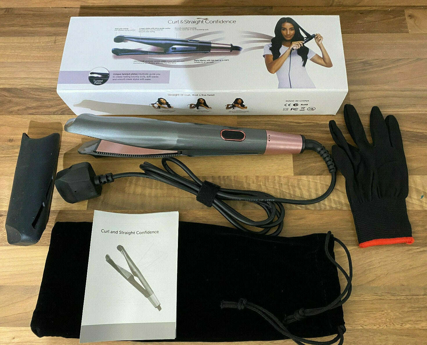 Hair Straightener And Curling Iron 2 in1 Ceramic Hair Curler - SMH345