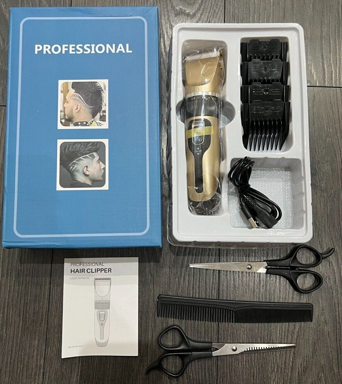 Professional Men's Hair Clippers Trimmers Machine Cordless Beard Electric Shaver - SMH345