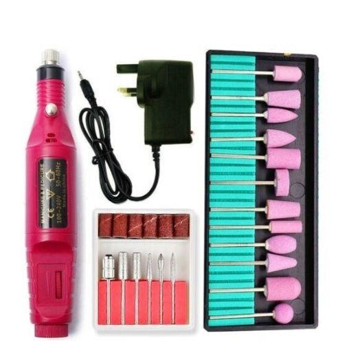 Electric Nail Drill Machine Manicure Pedicure Portable Nail File Buffer - SMH345