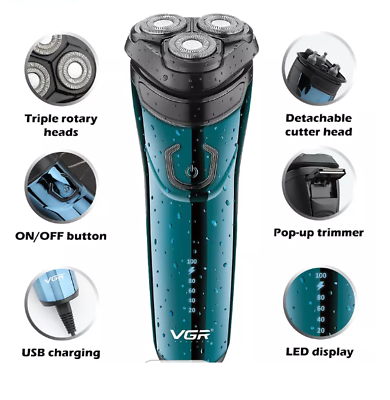 Cordless Electric Shaver Wet & Dry With Pop-up Trimmer - SMH345